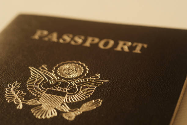 istock Passport cover toned blurred photo 939248010