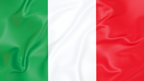 Close up view of Italian flag
