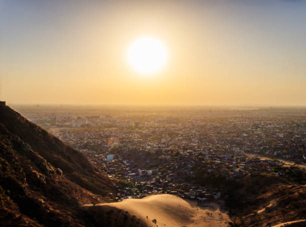 istock Sunset Top View from fort in jaipur 939255752