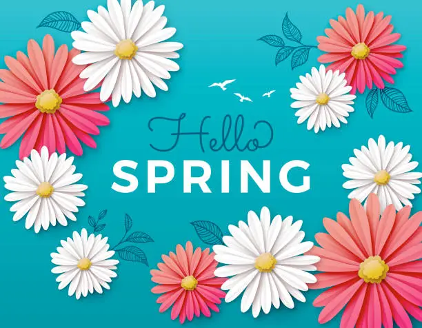 Vector illustration of Spring Flowers