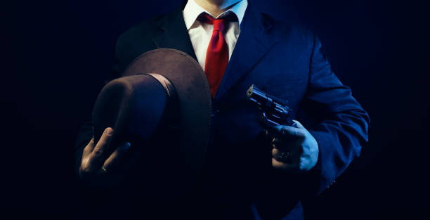 Gangster man in suit.