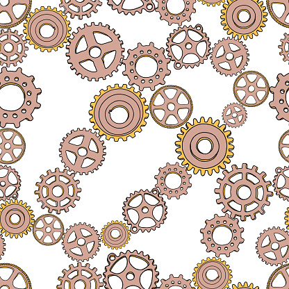 Vector pattern of the different gears.