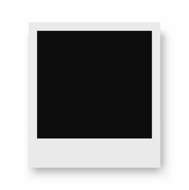 istock Photo frame. Retro Photo Frame Template for your photos. White plastic border on a transparent background. - stock vector. 939268582