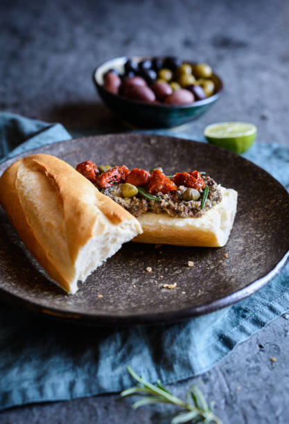 Camembert spread with tapenade and sun dried tomato