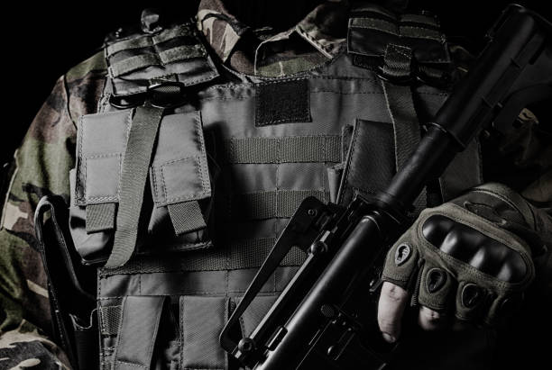 istock Military outfit closeup. 939281628