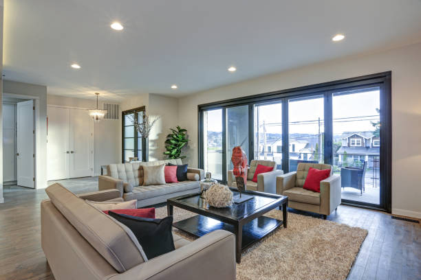 istock White and gray Living room interior in neutral tones. 939284306