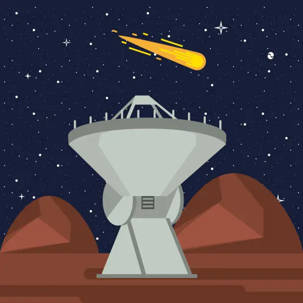 Vector illustration of Very large telescope