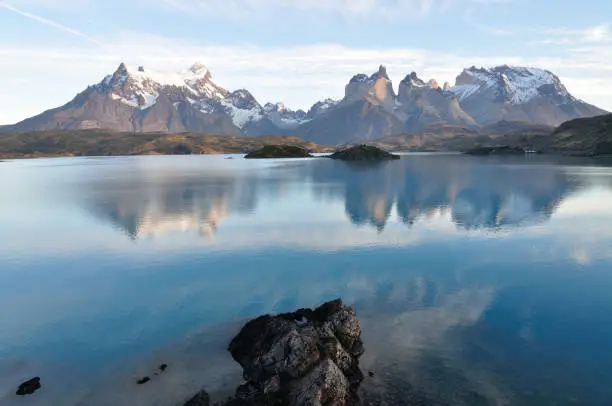 morning at Lago Pehoe, Torres del Paine national park, Chile