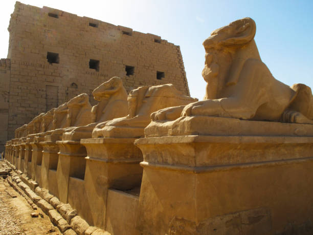 istock Entry Pylon and Ram Statues at Karnak Temple in Egypt 939301138