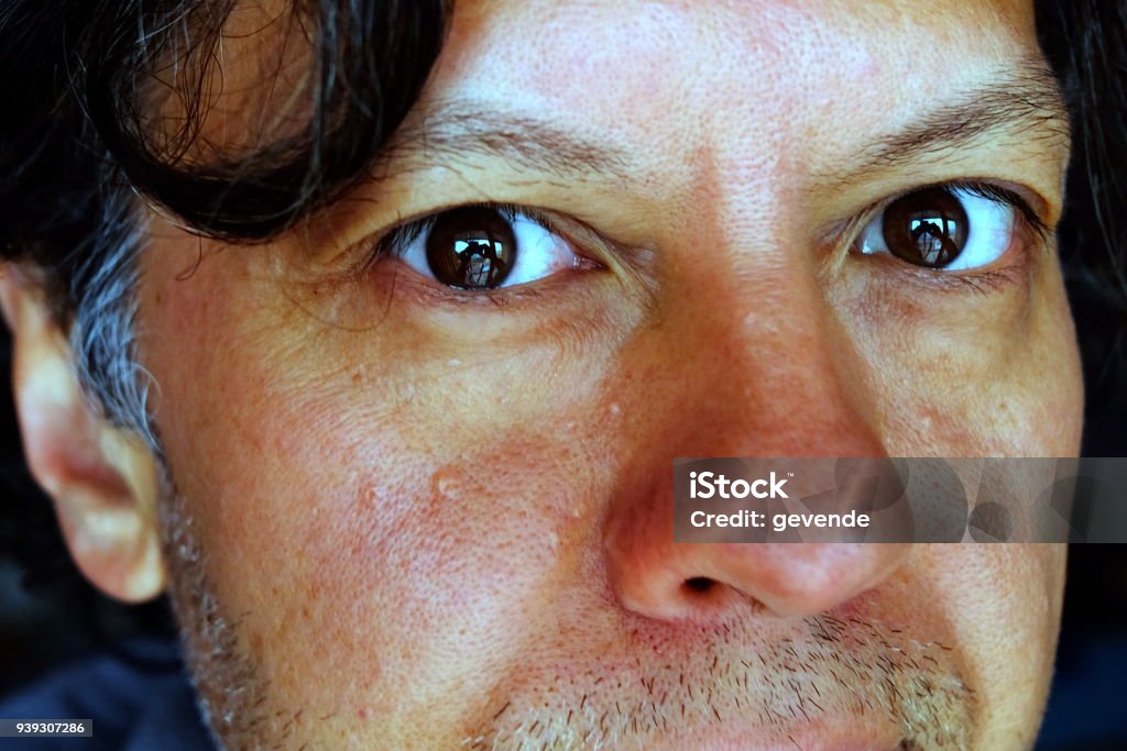 Facial Emotions Close up portrait Adult Stock Photo