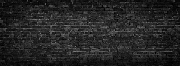 istock panorama of black brick wall for site caps as background 939322138