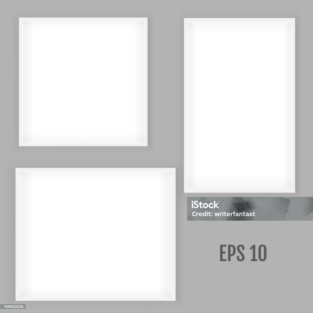 Squareframe 3d Picture Square Frame Design Realistic Square Frame Design Template ...