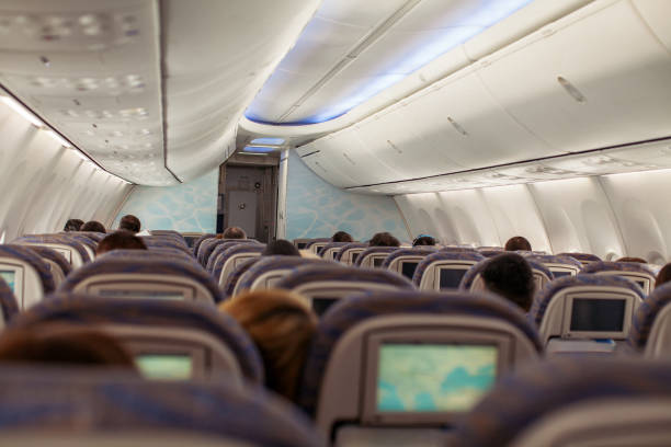 istock Inside of the airplane during flight 939329522