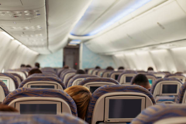 istock Inside of the airplane during flight 939329562
