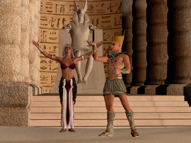 istock Egyptian Couple in Temple 939330068