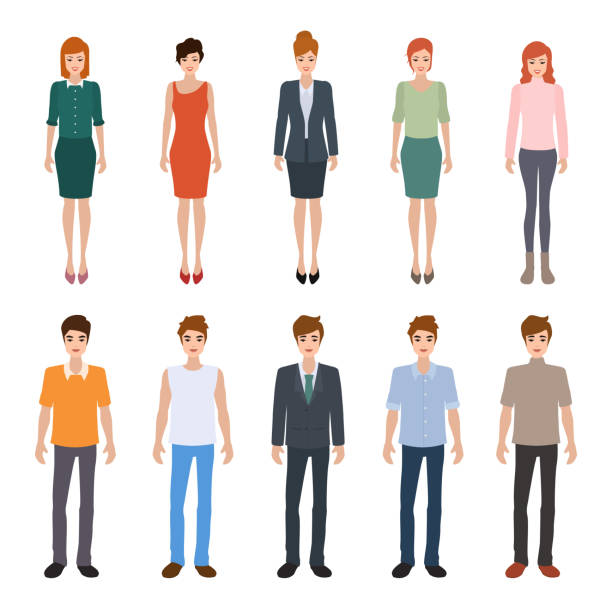 Group of people diversity. Vector illustration of flat design people characters. Business character in human resource. vector art illustration