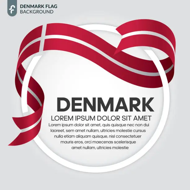 Vector illustration of Denmark flag background