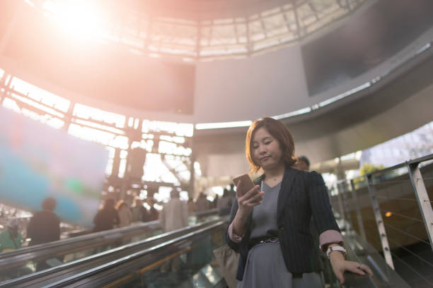Young business woman on the move