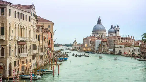 Grand Canal of Venice At SunSet , 16:9 Ratio.