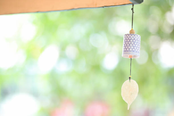 thai Bells bound on the ceiling of the house.