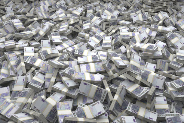 istock Money Pile Bundles of €20 Euro Notes 939377454