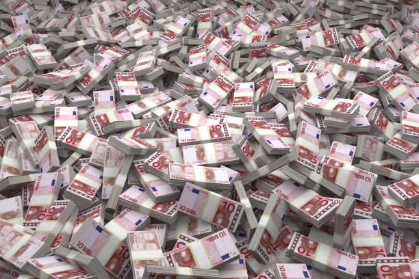 istock Money Pile Bundles of €10 Euro Notes 939377498