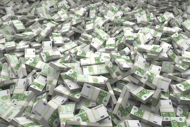 istock Money Pile Bundles of €100 Euro Notes 939377502