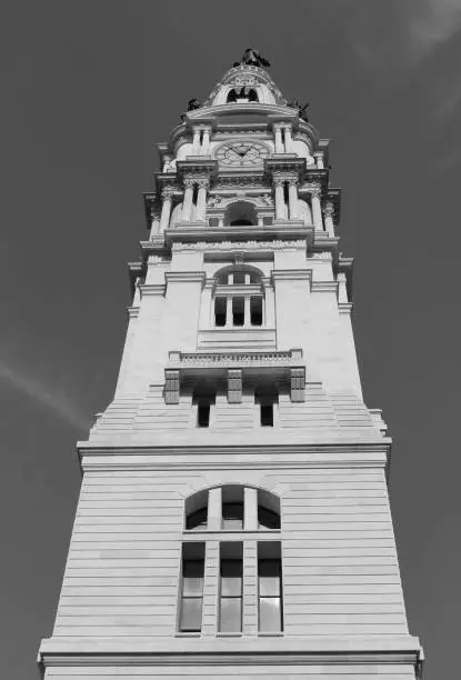 Philadelphia City Hall Tower from Penn Square