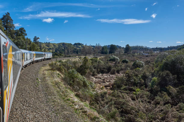 istock Train travelling through idyllic New Zealand Countryside 939384500