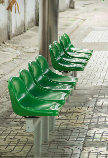 istock chair in the bus stop 939433732
