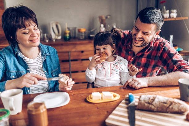 istock Morning in kitchen with family 939443108