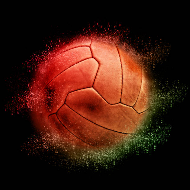 istock Powder sports ball effect isolated on black. 939447328