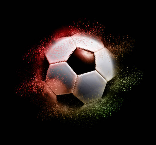 istock Powder sports ball effect isolated on black. 939447334