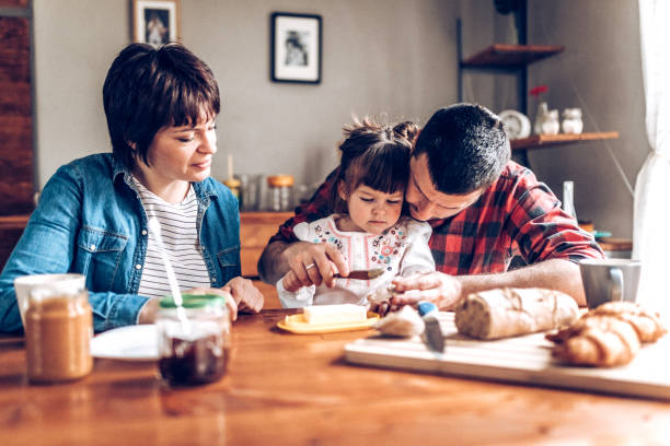 istock Morning in kitchen with family 939447522