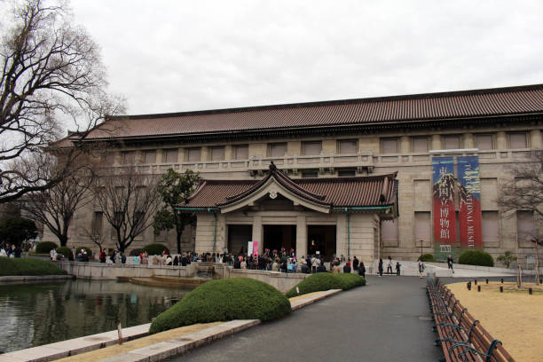 The situation around Tokyo National Museum, the buildings are impressive. Taken in Tokyo, February 2018.