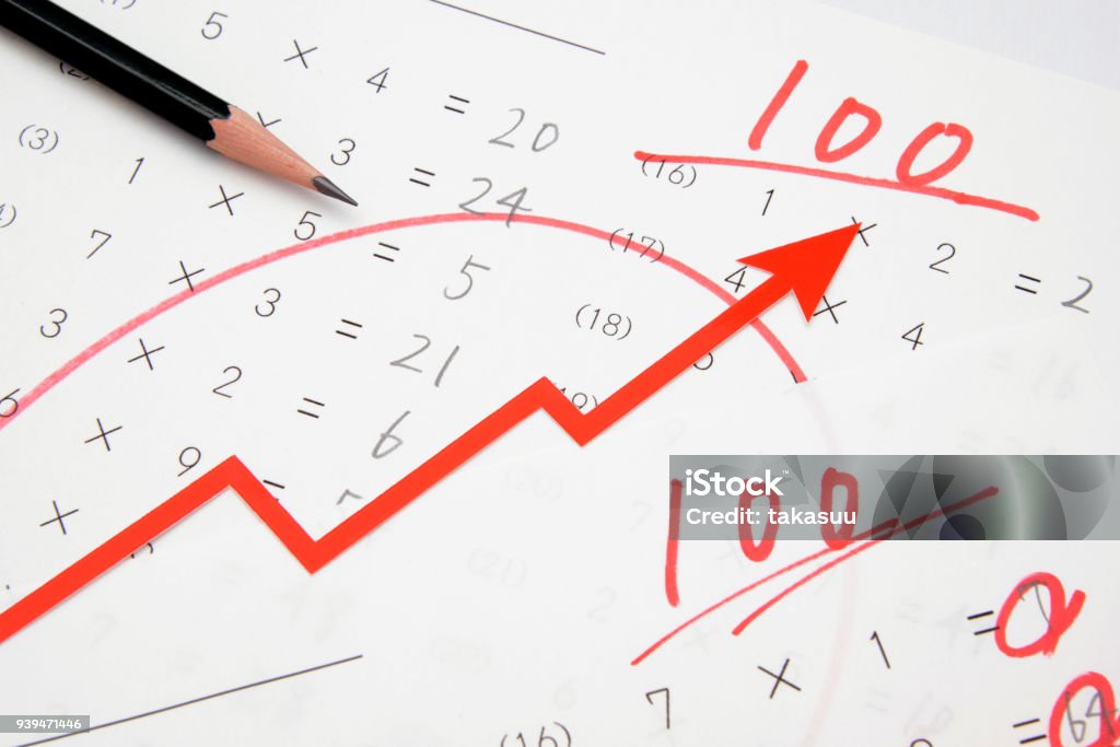 Test Score Increasing Example Educational Concepts Improving Test Score Stock Photo - Download Image ...