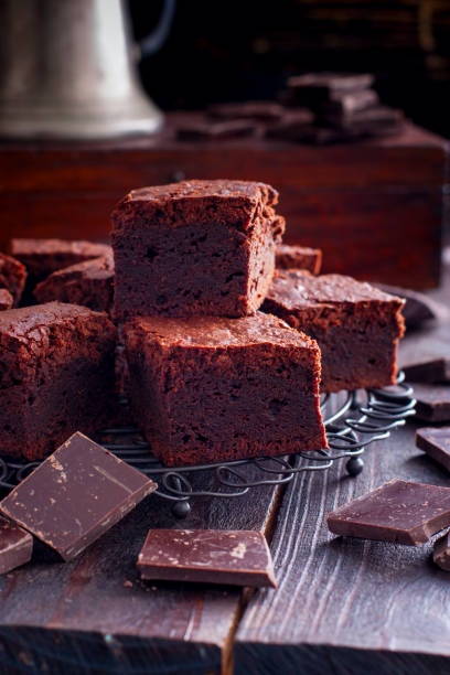 istock Homemade brownies from dark chocolate, selective focus 939471576