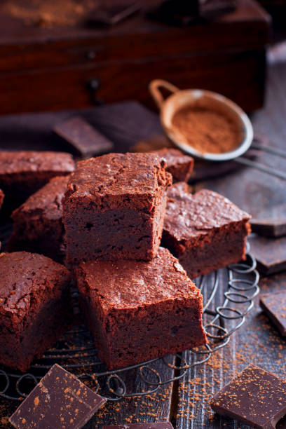 istock Homemade brownies from dark chocolate, selective focus 939471620