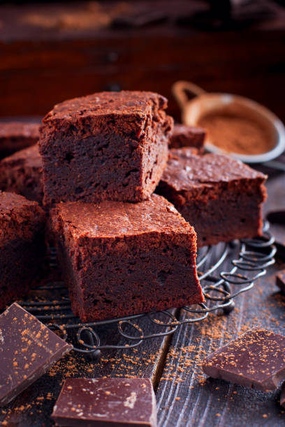 istock Homemade brownies from dark chocolate, selective focus 939471626