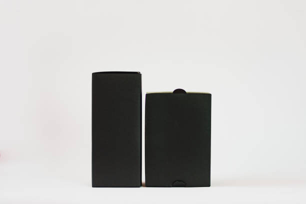 istock box packaging of product, black color, on white 939483892