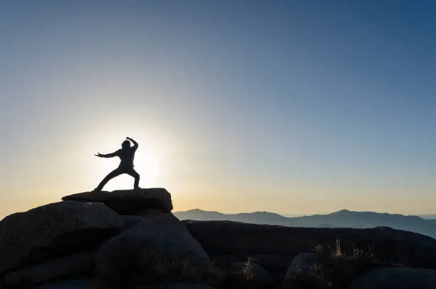 Photo of Practice Chinese Kungfu in nature