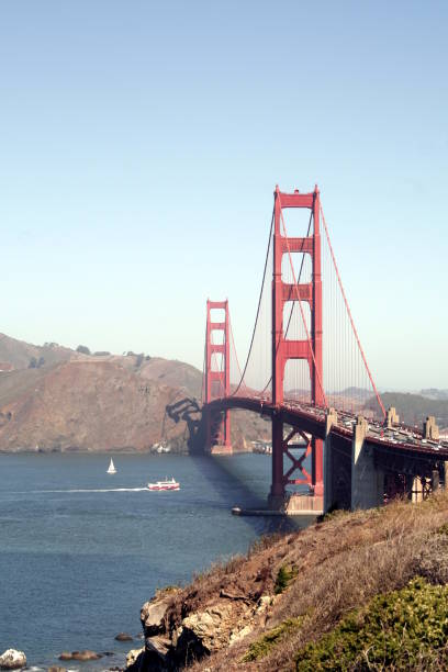 Aerial of the Golden Gate Bridge, San Francisco, California, USA. Converted from RAW