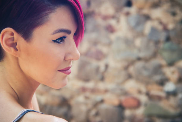 istock Short red hair girl posing 939493508