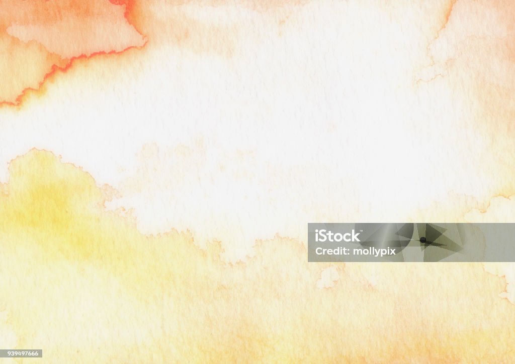 Watercolor Orange Yellow Beige Backgrounds Abstract Stock Photo - Download  Image Now - iStock