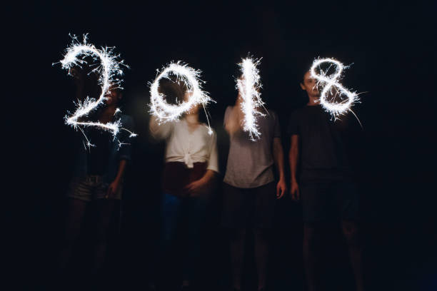 istock Sparklers forming the numbers 2018 new years and celebration concept 939502554