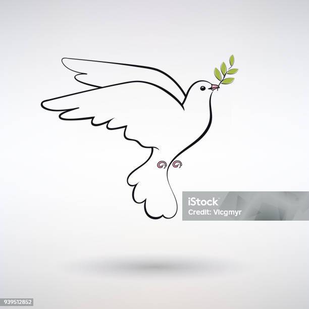 Symbol Dove Of Peace Stock Illustration - Download Image Now - Dove - Bird, Symbols Of Peace, Pigeon