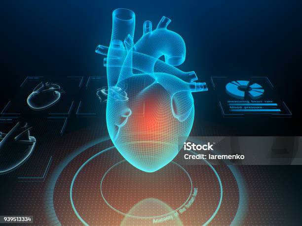 Futuristic Medicine Concept Stock Photo - Download Image Now - Artificial Intelligence, Heart - Internal Organ, Healthcare And Medicine