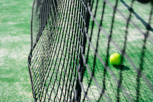 istock Padel and tennis net with ball 939525602
