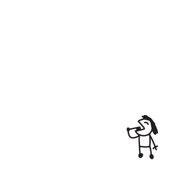 Person brushing teeth Stick people series. Person brushing teeth black man brushing teeth stock illustrations