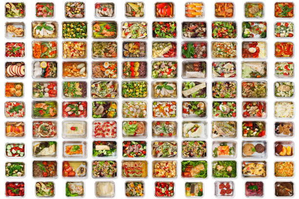 istock Set of take away food boxes at white background 939555148